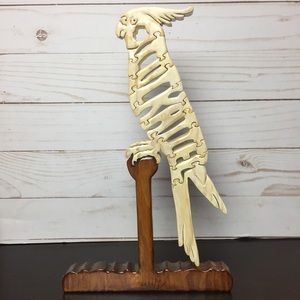 Wooden Cockatiel Decor